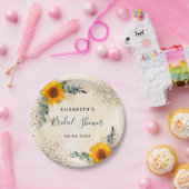 Brautparty-Sonnenblume Eukalyptusgrün Pappteller (Party)