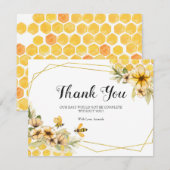 Brautparty Sonnenblume Gelbe Biene Danke Karte (Vorne/Hinten)