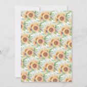 Brautparty Sonnenblumen Einladung (Rückseite)
