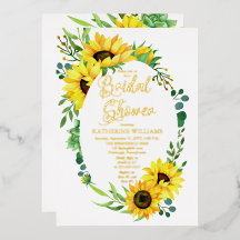 Brautparty Sonnenblumen | Eukalyptus Floral Frame
