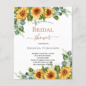 Brautparty Sonnenblumen Eukalyptus-Haushalt Flyer (Vorne)