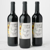 Brautparty, Sonnenblumen, GASTGESCHENK Weinetikett (Flaschen)