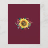 Brautparty Sonnenblumen Geometrisches Budget (Rückseite)