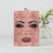 Brautparty Spark 16. Rose Spark Glitzer Eggpla Einladung (Stehend Vorderseite)