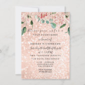 Brautparty Spark Rose Rosa Rosenkleid Florenz Einladung (Vorderseite)