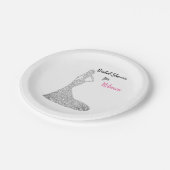 Brautparty Sparkle & Shine Paper Plate Pappteller (Schrägansicht)