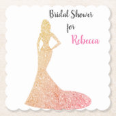 Brautparty Sparkle & Shine Paper Untersetzer (Vorderseite)