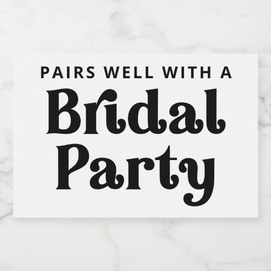 Brautparty Sparkling Weinetikett Schaumweinetikett (Einzelnes Label)