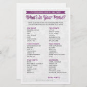 Brautparty-Spiel / Personalisiert / Purpurjäger (Vorne/Hinten)