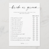 Brautparty-Spiel Programm (Vorderseite)