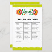 Brautparty-Spiel, was in deiner Purse Fiesta ist (Vorne/Hinten)