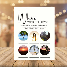 Brautparty-Spiel, wo sie Fotokarte Einladung