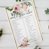 Brautparty-Spiel würde sie eher Eggshell Blush