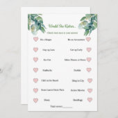 Brautparty-Spiel würde sie eher Einladung (Vorne/Hinten)