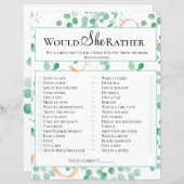 Brautparty-Spiel würde sie eher Eukalyptus (Vorne/Hinten)