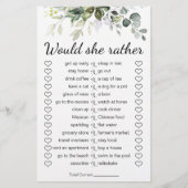 Brautparty-Spiel würde sie eher Karte (Vorne)