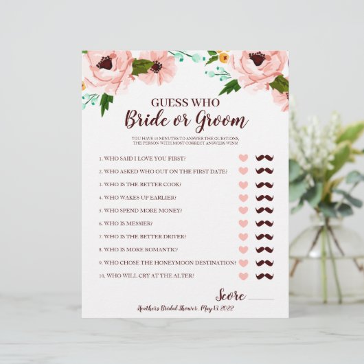 Brautparty-Spielbrücke oder Groom-Blume (Stehend Vorderseite)