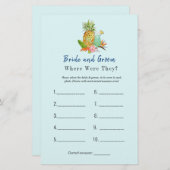 Brautparty-Spiele mit Tropengetränken (Vorne/Hinten)