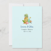 Brautparty-Spiele mit Tropengetränken Einladung (Rückseite)