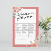 Brautparty Spiele Was ist in deinem Handspiel Pink (Stehend Vorderseite)