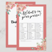 Brautparty Spiele Was ist in deinem Handspiel Pink (Vorne/Hinten)