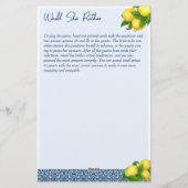 Brautparty-Spiele Würde sie lieber spielen Briefpapier (Rückseite)