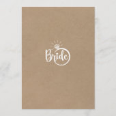 Brautparty-Spielkarte Einladung (Rückseite)