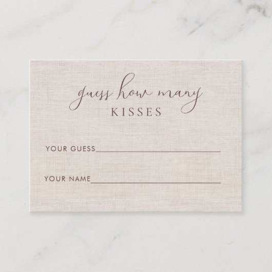 Brautparty-Spielkarte für die Wildblume Platzkarte (Vorderseite)