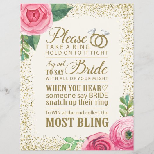 Brautparty-Spielzeichen - 8.5 x 11 Flyer (Vorne)