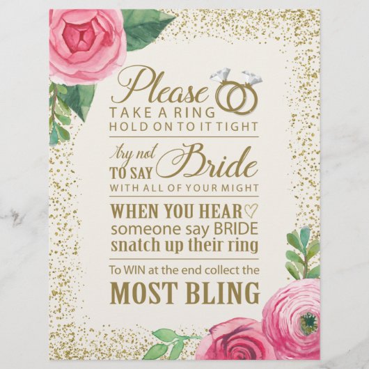 Brautparty-Spielzeichen - 8.5 x 11 Flyer (Vorne)