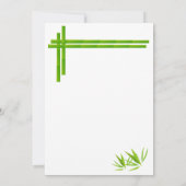 Brautparty Spiralgeschmack Lucky Bamboo über Weiß Einladung (Rückseite)