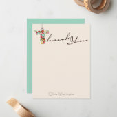 Brautparty Spring Flowers Danke Karte (Vorderseite/Rückseite Beispiel)