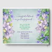 Brautparty Spring Hochzeit Violets Ihr Foto Gästebuch (Rückseite)