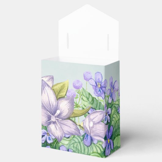 Brautparty Spring Wedding Violets Geschenkschachtel (Geöffnet)