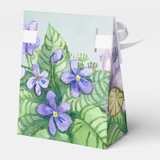 Brautparty Spring Wedding Violets Geschenkschachtel (Rückseite)