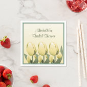 Brautparty Spring Yellow Tulip Cocktail Serviette (Beispiel)