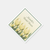 Brautparty Spring Yellow Tulip Cocktail Serviette (Ecke)