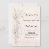 Brautparty staubige Wildblumen fallen in Liebe Einladung (Vorderseite)