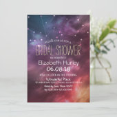 Brautparty-Sternennebel Einladung (Stehend Vorderseite)
