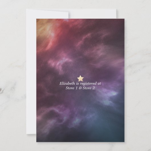 Brautparty-Sternennebel Einladung (Rückseite)