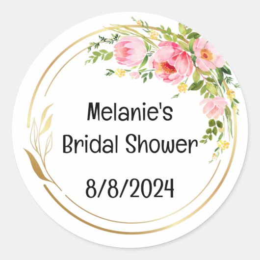 Brautparty Sticker bearbeitbarer Text (Vorderseite)