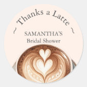 Brautparty Sticker Danke an das neueste Herz (Vorderseite)