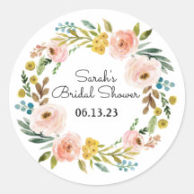 Brautparty Sticker Favoriten Blumenherbst