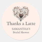 Brautparty Stickers Danke, dass ihr Heft Latte (Vorderseite)