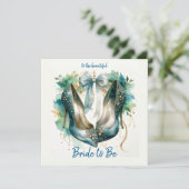 Brautparty Stiletto Schuhe Brie zu sein Karte (Stehend Vorderseite)