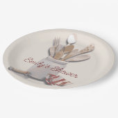 Brautparty Stock Kitchen Pappteller (Schrägansicht)