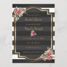 Brautparty, Streifen, Schwarz-weiß