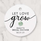 Brautparty Succulent Gefälligkeitstriche Geschenkanhänger (Vorderseite)