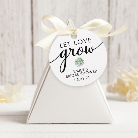 Brautparty Succulent Gefälligkeitstriche Geschenkanhänger