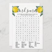 Brautparty-Suche nach Gold-Zitronen Einladung (Vorne/Hinten)